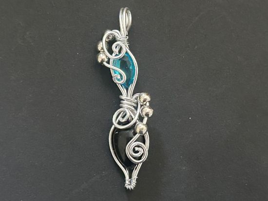 Immagine di Harmony soul by Seraphin MS, collana in ossidiana e acquamarina